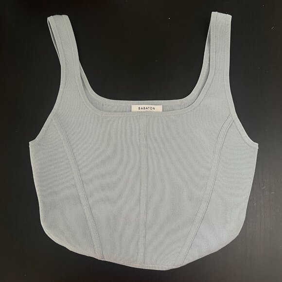 Aritzia Babaton Sculpt Knit Bustier Crop Top - Picture 2 of 7